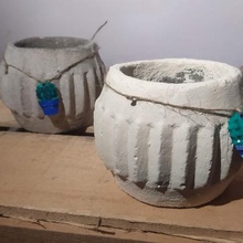 circular plantador de molde a casa plantadeira cimento carta-circular vaso flores jardim 3d print model - Mito3D
