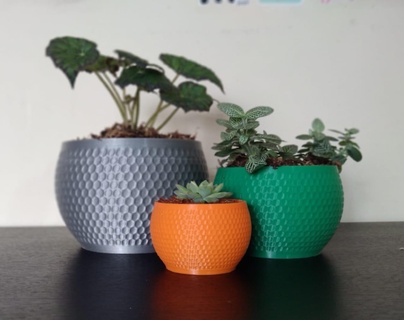 circular eixo plantar Panela 1 plantas vaso planta decoração decorativo naturalmente casa 3d print model - Mito3D