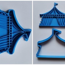 cirque coupeur tente biscuit fondant polymère argile froid porcelaine timbre texture texturisant 3d print model - Mito3D