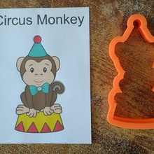 circus monkey cookie cutter animals cutters fondant baking accessories cookies kitchen bakery 3d print model - Mito3D
