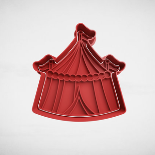 circus tent cookie cutter cutters stl molds 3d print model - Mito3D