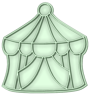 circus tent 2 cookie cutter Tools from 3d print model - Mito3D