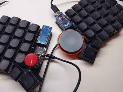 cirque bracket sofle mechanical keyboards keyboard trackpad 3d print model - Mito3D