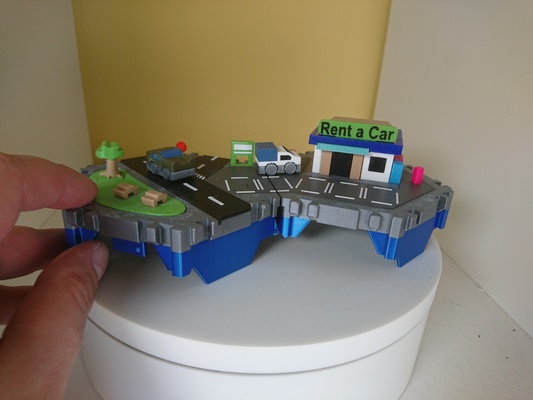 villes location voiture petites jouets jouet miniature ensemble jeu 3d print model - Mito3D