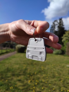 citro n ami keychain key hanger keyring citroen car ev quadricycle 3d print model - Mito3D