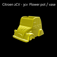 citroen 2cv - 3cv flower pot vase flowerpot gadget art furniture design 2hp 3hp decoration citro 3d print model - Mito3D