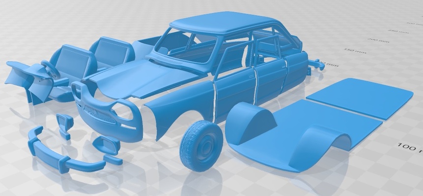 citroen miyim 1969 yazdırılabilir araba oyun yuva ölçülü tamiya rc miniz hobi mikro döküm 3d print model - Mito3D