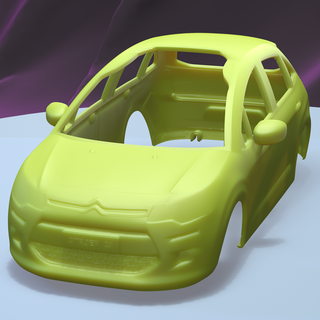 citroen c3 2013 1 24 printable car body Game slot scalextric tamiya rc miniz control crawler ninco kyosho scx axial 3d print model - Mito3D