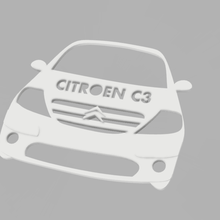 citroen c3 portachiavi gadget auto regalo 3d print model - Mito3D