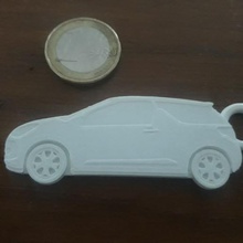 citroen ds3 keychain car because key ring ds 3d print model - Mito3D