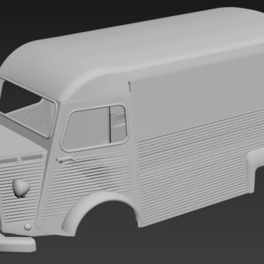 citroen h imprimible cuerpo van juego furgoneta ranura scalextric tamiya rc miniz 3D print model - Mito3D