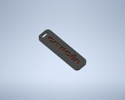 Citroën porte clés porte clés Citroën psa emblème porte clés porte clés clé mode conception 3d print model - Mito3D