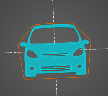 Citroën xsara Picasso face clé silhouette 3d print model - Mito3D