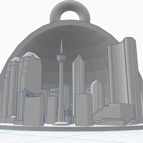 la ciudad de calgary adorno art makerbotornaments 3D print model - Mito3D