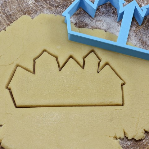 city cookie cutter professional home 3dprinting biscuit biscuits cookiecutter cooky dining fondant ginger gingerbread house household keyhole kitchen kitchendining kitchenware pastry printable halloween 3D print model - Mito3D