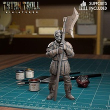 city guard 01 - pre-supported game dnd minature minis mini dungeons dragons 32mm tytantroll miniatures patreon guards fantasy 3d print model - Mito3D