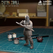 city guard 03 - pre-supported game dnd minature minis mini dungeons dragons 32mm tytantroll miniatures patreon guards fantasy 3d print model - Mito3D