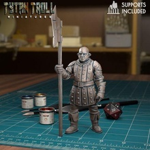 city guard 04 - pre-supported game dnd minature minis mini dungeons dragons 32mm tytantroll miniatures patreon guards fantasy 3d print model - Mito3D