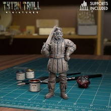 city guard 06 - pre-supported game dnd minature minis mini dungeons dragons 32mm tytantroll miniatures patreon guards fantasy 3d print model - Mito3D