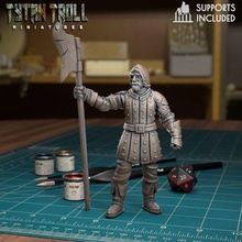 city guard 09 - pre-supported game dnd minature minis mini dungeons dragons 32mm tytantroll miniatures patreon guards fantasy 3d print model - Mito3D