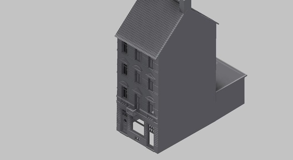 Stadt Haus stadthaus Stadthaus dreifensterhaus grnderjahre h0 Rahmen haus Gebäude Strukturen Architektur 3d print model - Mito3D