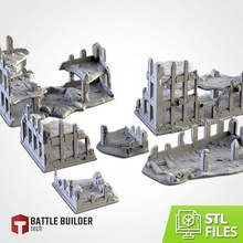 city ruins rhino space marine warhammer 40k future barricade terrain wow orks elves txarli battle builder tech world war factory 3d print model - Mito3D