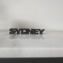 ciudad Sydney horizonte texto vuelta 3d print model - Mito3D