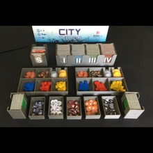 city tycoon organizzatori gioco città da tavolo consiglio geek organizzatore contenitore 3d print model - Mito3D