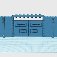 muralhas da cidade jogo brinquedo de acessórios warhammer 40k rpg telhas 3d print model - Mito3D