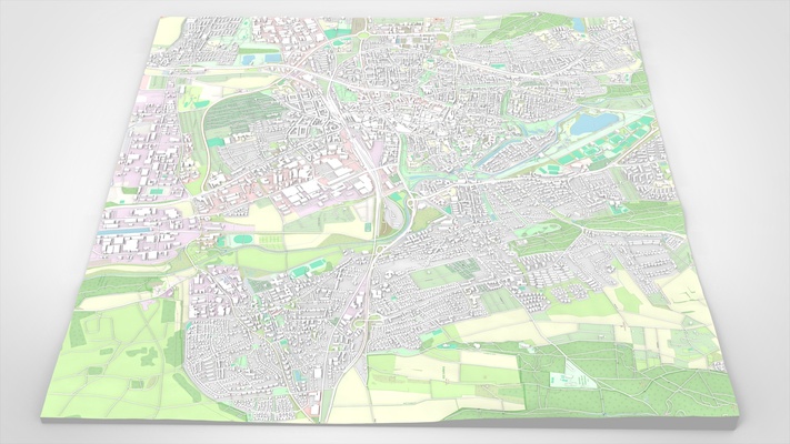 stadtbild hildesheim deutschland stadt dorf hauptstadt straße gebäude wolkenkratzer haus außen architektur drucken karte innenstadt horizont spiel 3d print model - Mito3D