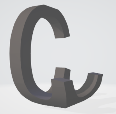 cj lettres combinare es arte rotazione 90 3d combinazione 3d print model - Mito3D