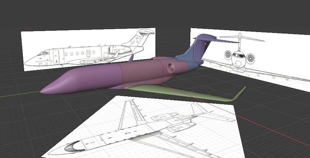 cl350 challenger plane model 3d print model - Mito3D