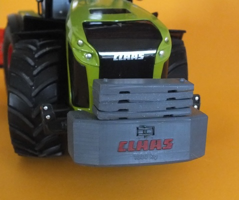 claas xerion gewebt zusatzgewicht traktor original 3d print model - Mito3D