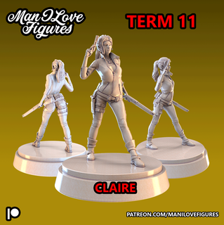 Claire mini gioco Giochi tavoli miniature stl resina stampante femmina 3d print model - Mito3D