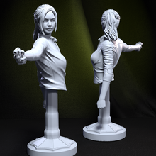 Claire Redfield büst Sanat yerleşik kötü 2 yeniden ikamet etmek Kennedy wong tabanca heykelcik zombi Kadın Yazdır 3d print model - Mito3D