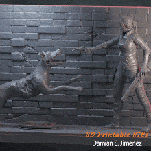 claire redfield diorama 3d printing - residual evil