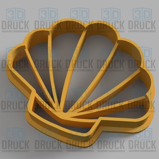 clam - cookie cutter home biscuit 3D print model - Mito3D