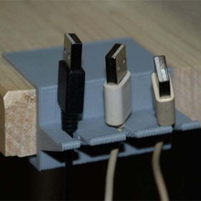 clampable kablo tutucu özelleştirilebilir ev organizasyon sıkma yönetimi 3d print model - Mito3D