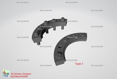 clamping positioning blocks tiger tank steel wheels type2 Various ww2 3d stl 3d print model - Mito3D