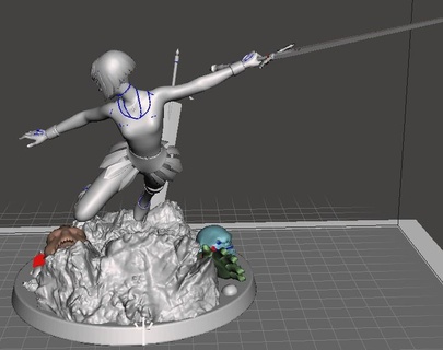 clare claymore Game toy 3d print model - Mito3D