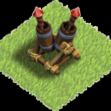 clash clan anti-aircraft defence game clans 3d print model - Mito3D