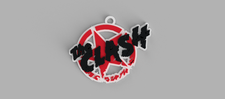 clash logo punk rock keychain - pendant - earring Jewelry rock punk  3d print model - Mito3D