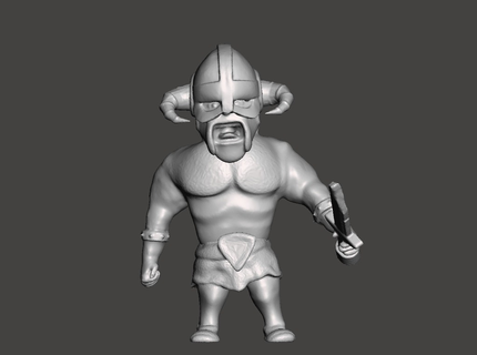 clash royale elite barbarian clans coc creatures 3d print model - Mito3D