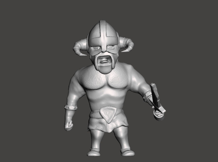 scontro regale elite barbaro clan coc creature 3d print model - Mito3D