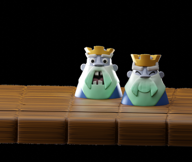 çatışma Royale emoji satranç ekstra adet kral Kraliyet ifade oyun süper hücre android iphone masaüstü masa hayalet 3d print model - Mito3D