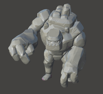 clash royale golem clans stone creatures 3d print model - Mito3D