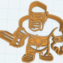 clashroyale guerrero cortador de galletas casa bebé dragón 3d print model - Mito3D