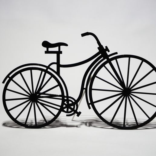 clássico bicicleta velho vintage silhueta fixie Antiguidade cruzeiro decorativo 3D print model - Mito3D