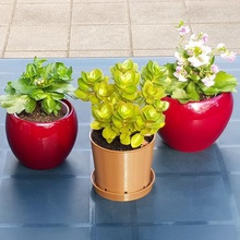 clássico marrom vaso de planta impressão 3d a casa pote plantadeira à prova d'água um brown flores 3d print model - Mito3D