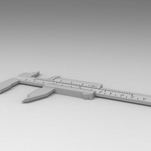 classic caliper inch mm various engineering millimeters measurement tool 3d print model - Mito3D